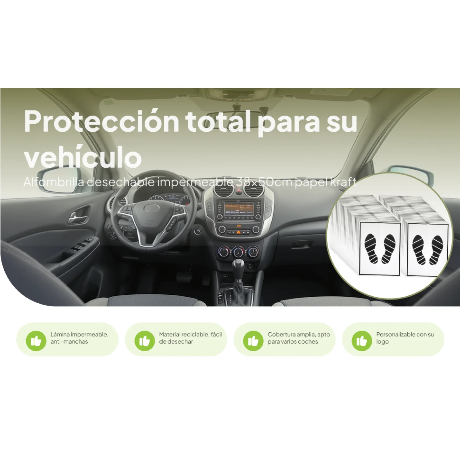 50x Car Mats Protector Disposable Mat Paper for Kitchen Trucks Hotel
