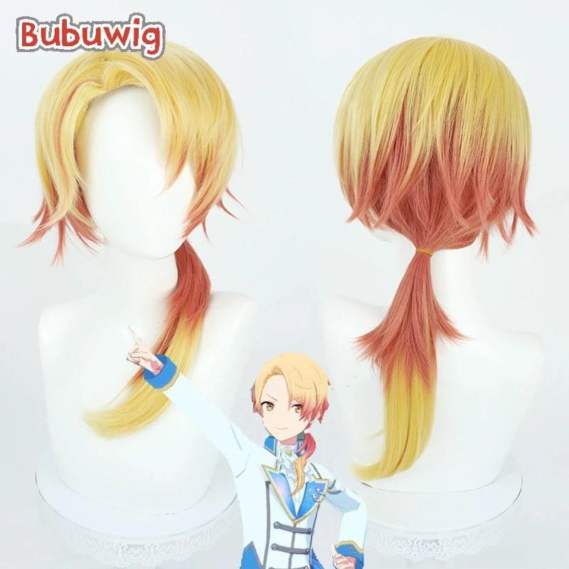 Bubuwig Synthetic Hair Tenma Tsukasa Cosplay Wigs Project Sekai: Colorful Stage feat. 60cm Blonde Mixed Red Wig Heat Resistant