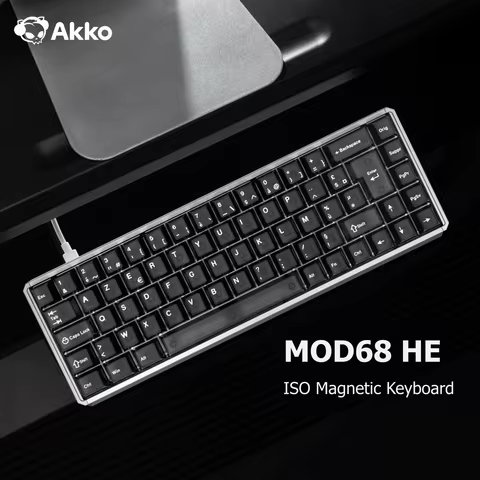 Akko MOD68 HE Magnetic Switch Keyboard 65% ISO UK/DE/FR Layout Rapid Trigger 0.005mm 8K ARGB Custom Gaming Mechanical Keyboard
