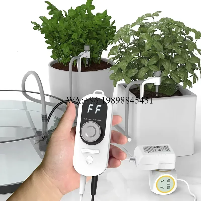 WMWMNU Programmable Automatic Drip Irrigation Controller Kit Self Watering System Timer Device for Indoor Plants