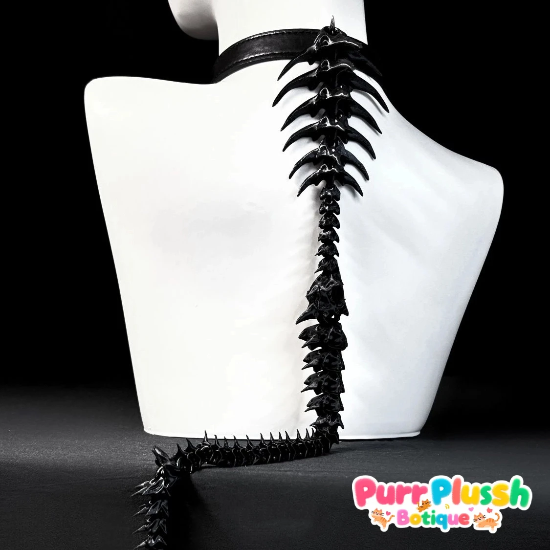 

Gothic Style Collar Bionic Spine Chain The Back-adorned Spine Necklace In A Subculture Dark And Niche Gothic Cosplay Gift
