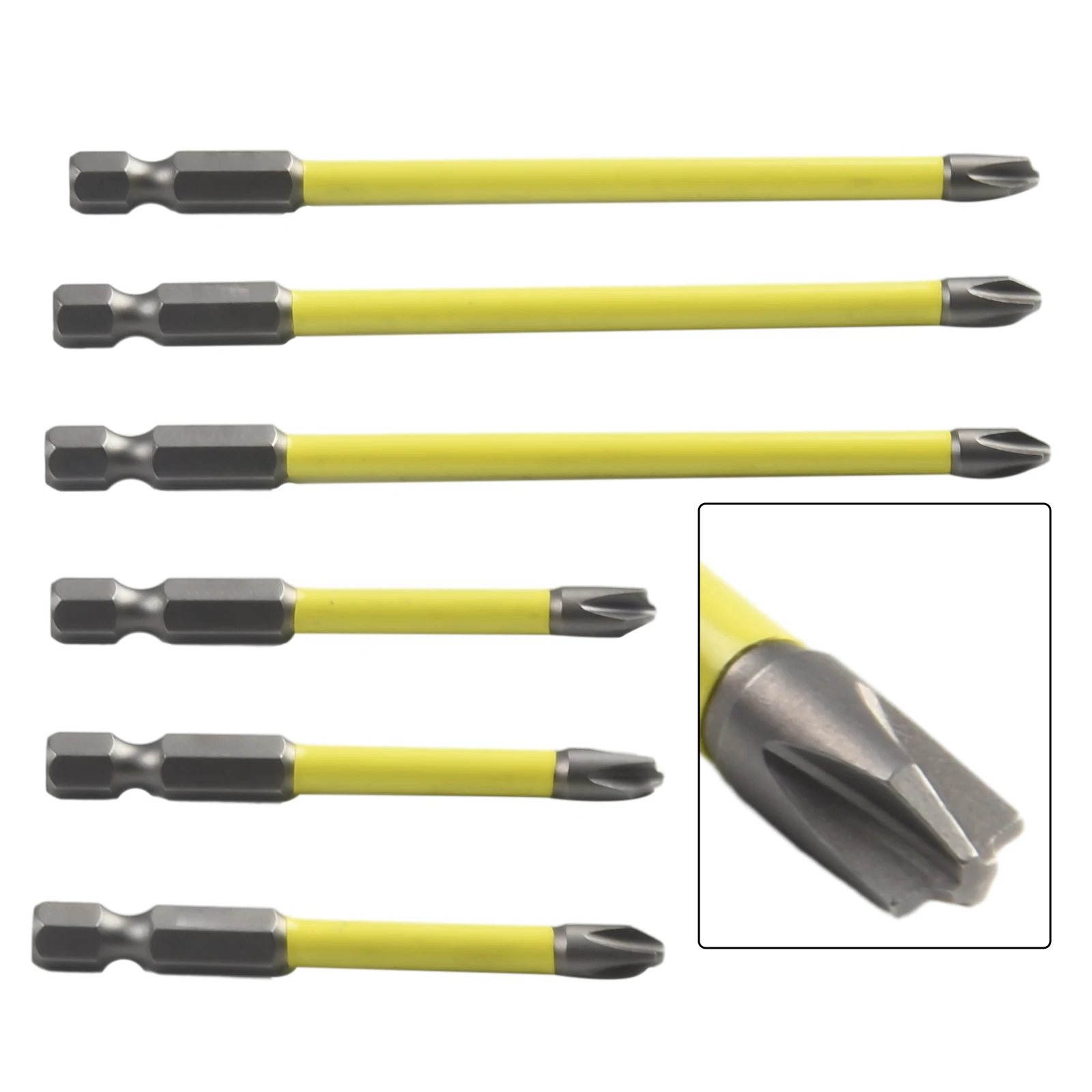 6PCS/Set Magnetic Special Slotted Cross Screwdriver Bit For Electrician FPH2 For Socket Switch/Circuit Breakers/air Switches