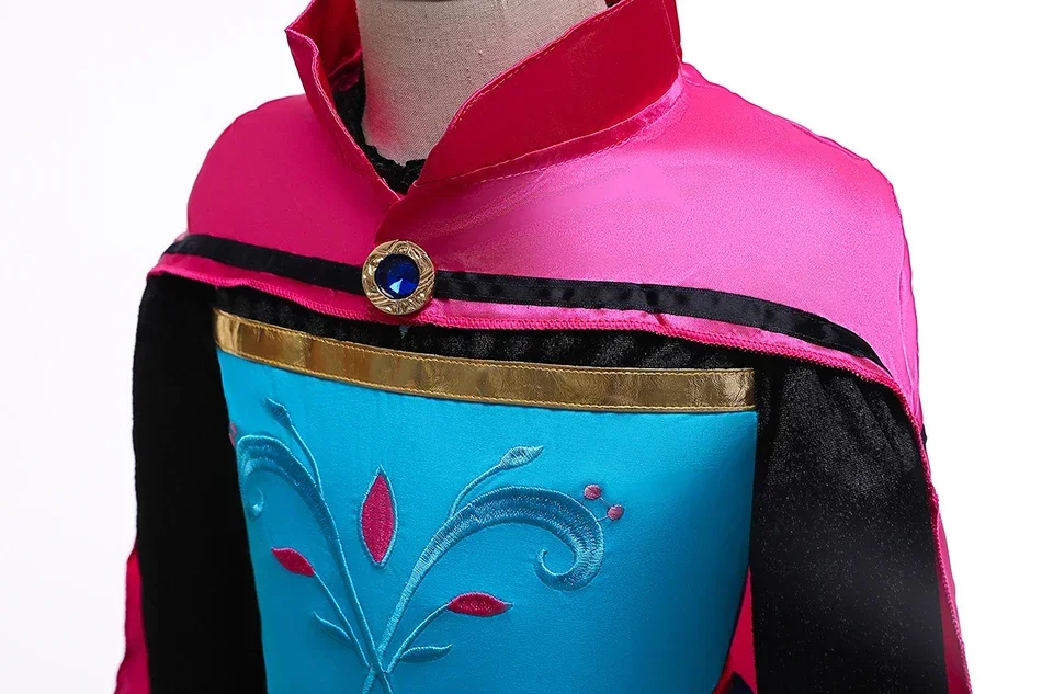Königin Kleid Für Mädchen Langarm Kleid Elsa Cosplay Kostüm Prinzessin Halloween Kleid Kinder Party Vestido Fantasia Kinder – Detail 11