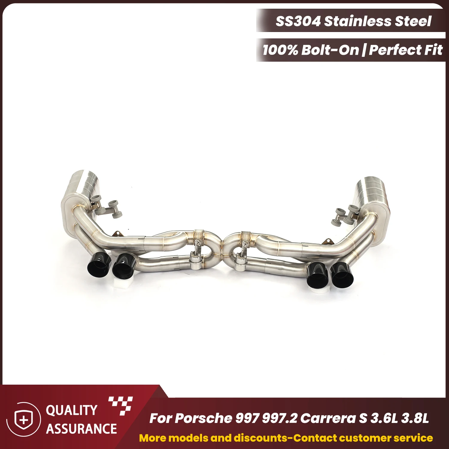 

ECCF Pneumatic Valve Catback Exhaust for Porsche 997 997.2 Carrera S 3.6L 3.8L Aggressive Exhaust Sound Performance Upgrade
