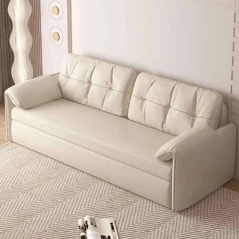 

Wood Soft Unique Couche Modern Foldable Comfortable Lounge Living Room Sofa Bed Puffs Designer Divano Letto Salon Furniture Home