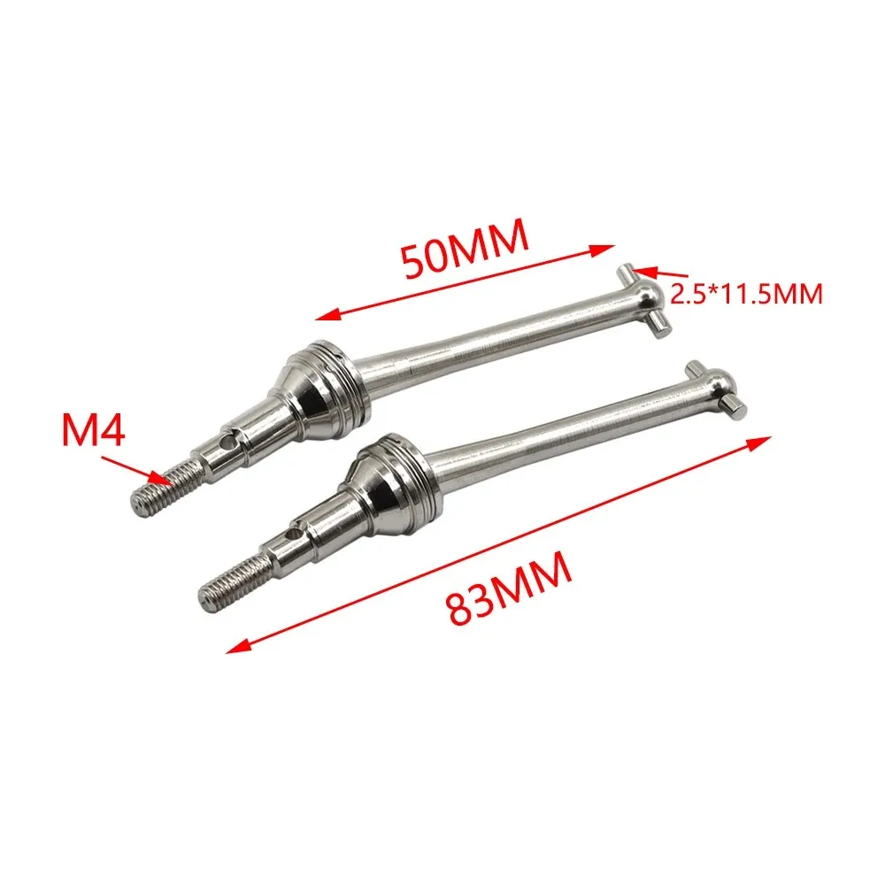 2 Pcs Metal Drive Shaft F/R CVD For MJX 1/16 Scale 16207 16208 14209 14210 RC Car Truck Upgrade Accessories Parts