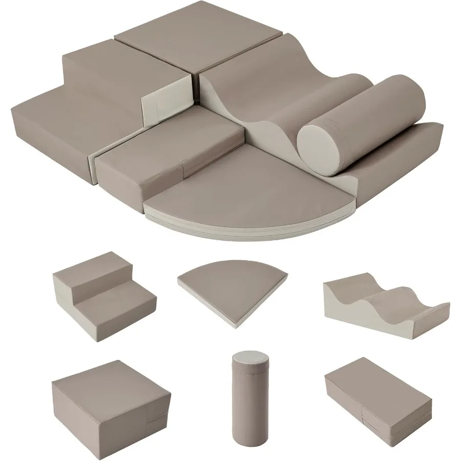 

Merax Climbing Toys for Toddlers Soft Climb and Crawl Playset Indoor Baby Soft Foam Blocks for Climbing Crawling 6-Piece