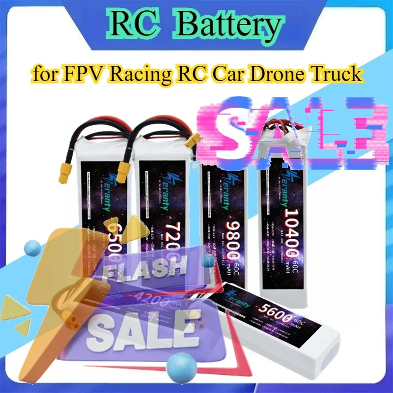 

Аккумулятор LiPo в мягком корпусе 3S 11.1V 4200-10400mAh 60C, 6S 22.2V 5200mAh 60C с разъемами XT60, EC5, XT90 для FPV-дронов, радиоуправляемых машин, грузовиков