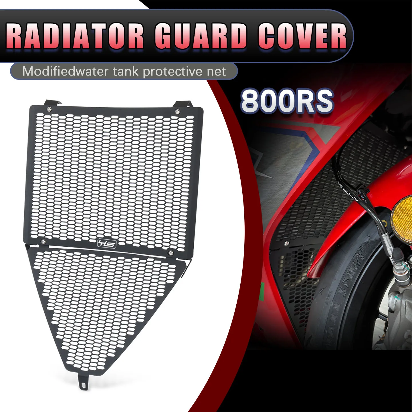 

Motorcycle Aluminum Radiator Guard Cover Protection Engine Cooler Protector Fit For QJMOTOR 800RS 800 RS