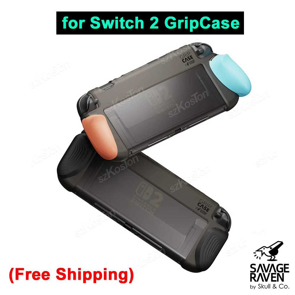 Savage Raven GripCase for Switch 2 ゲームコンソール ドッキング可能なソフト保護ケース 人間工学に基づいたグリップ Switch 2 アクセサリー用