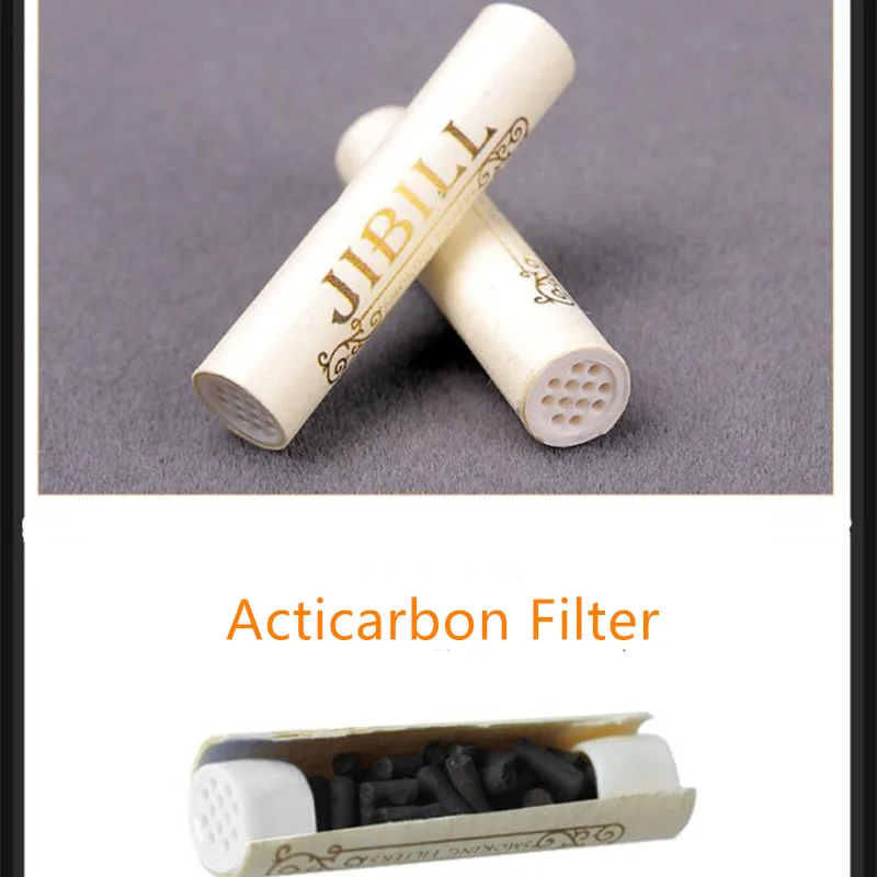 Activated Carbon Filter Tips for Tobacco Pipe, Smoking Accessories, 10 Pieces, 9mm