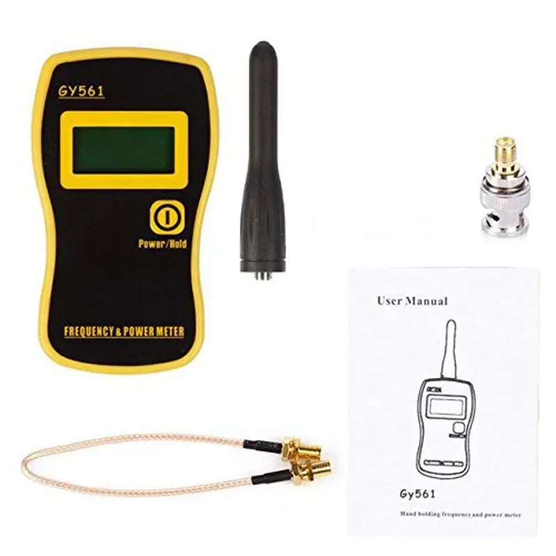 GY561 Mini Handheld 1MHz-2400MHz Frequency Counter Tester Power Meter Measuring Tool for Two-Way Radio