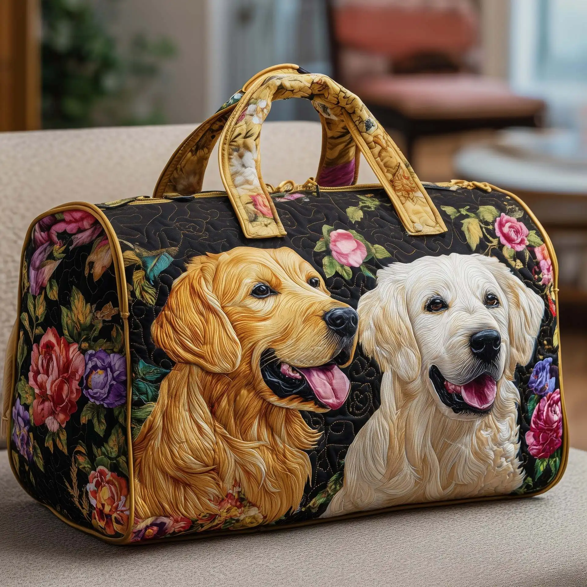 3D Printed Quilted Bags dog print daily Personalized Gifts Handbag Tote Bag Sport Bags Training Travel Bag Beach Hiking Camping
