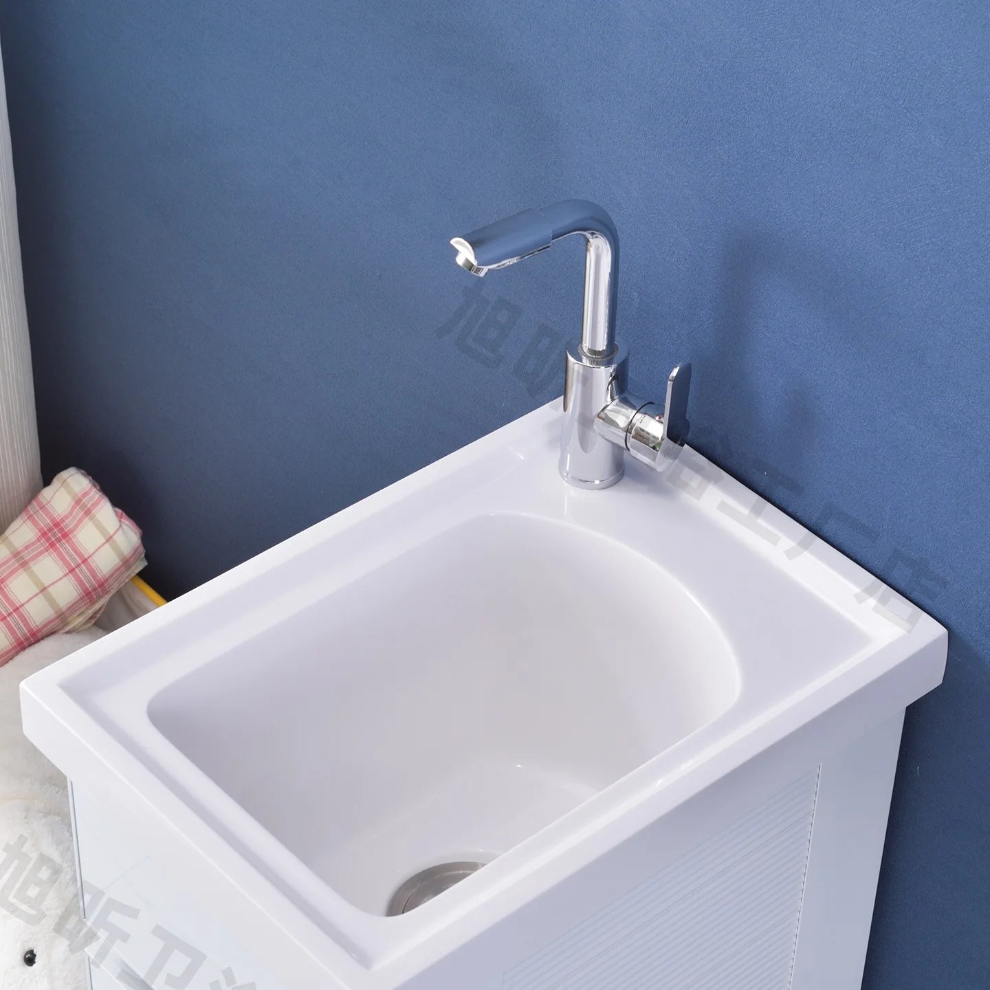 35 #small size laundry pool bathroom cabinet balcony bathroom integrated wash basin quartz stone deep water basin can be