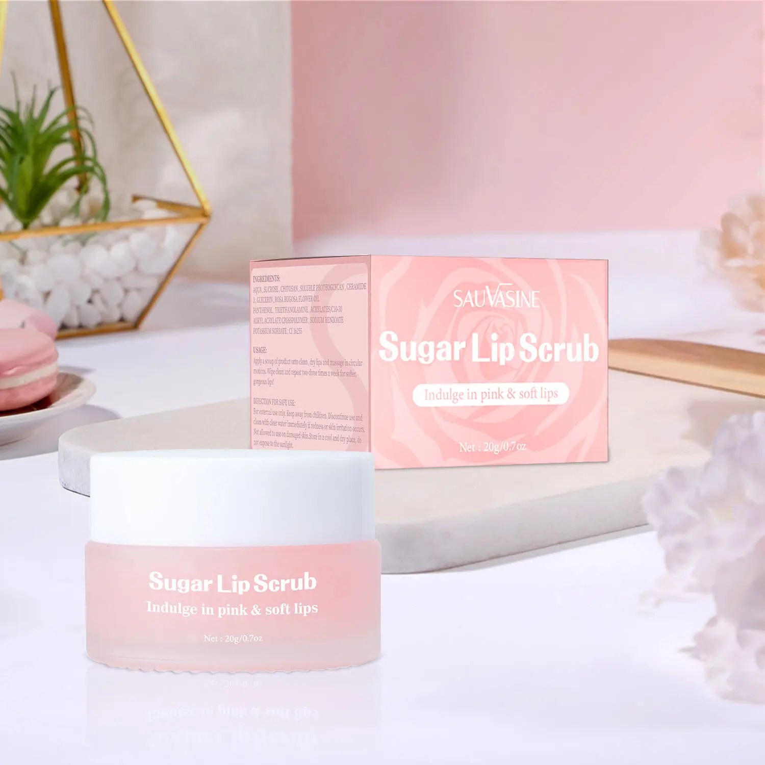 Brown Sugar Lip Scrub Indulge in Pink & Soft Lips, Moisturize and Hydrate Lips Soothes and Softens Lips, 20g