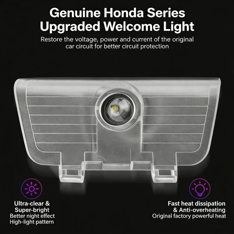 for Honda Elysion 2012-2018 2019 2020 2021 2022 2023 2024 2025 Car Door Welcome Projector Light LED Ghost Shadow Lamp Car Goods
