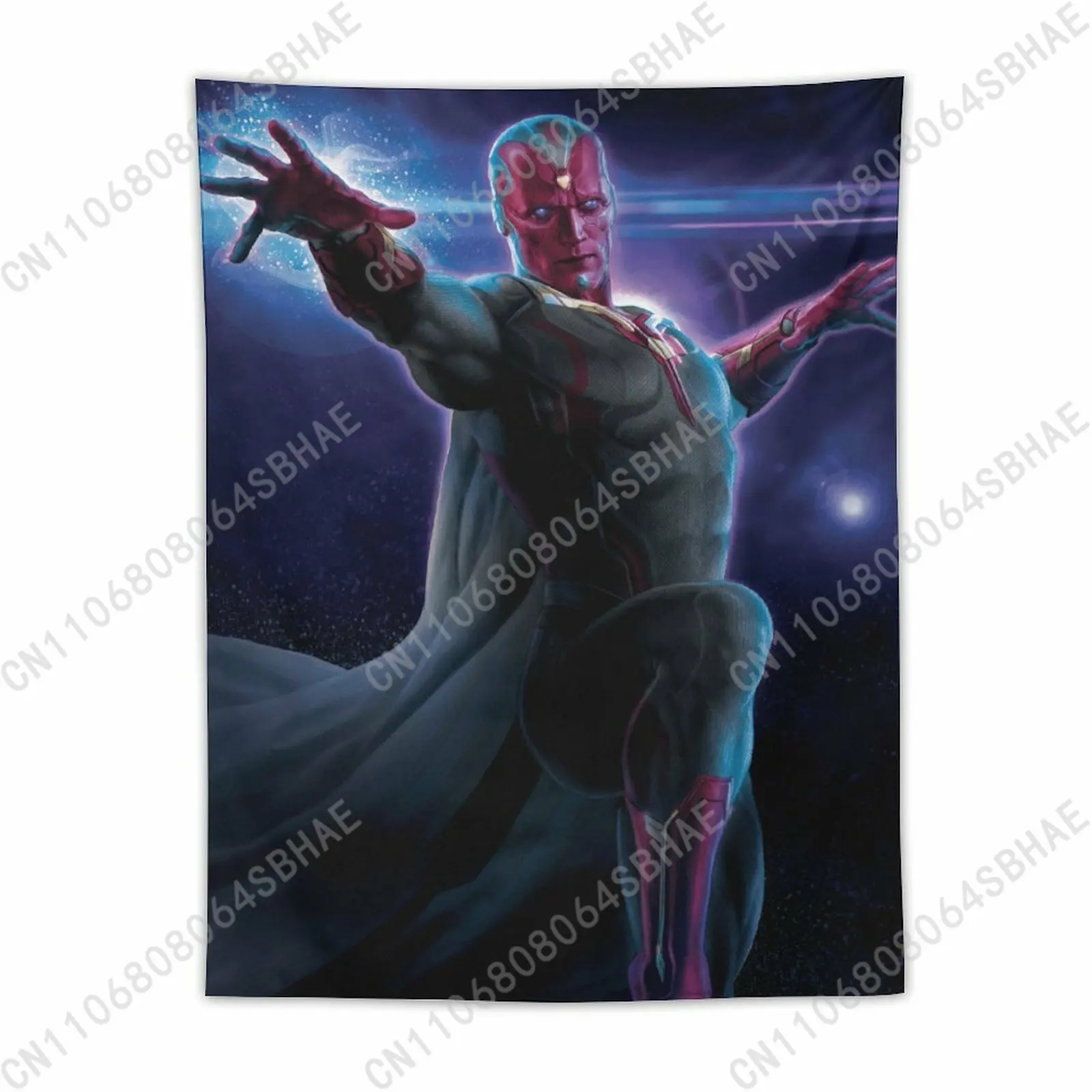 

Marvel Vision Custom Photo Wall Tapestry Personalized Blanket Wall Hanging Bedroom Living Room Birthday Gift Cosplay