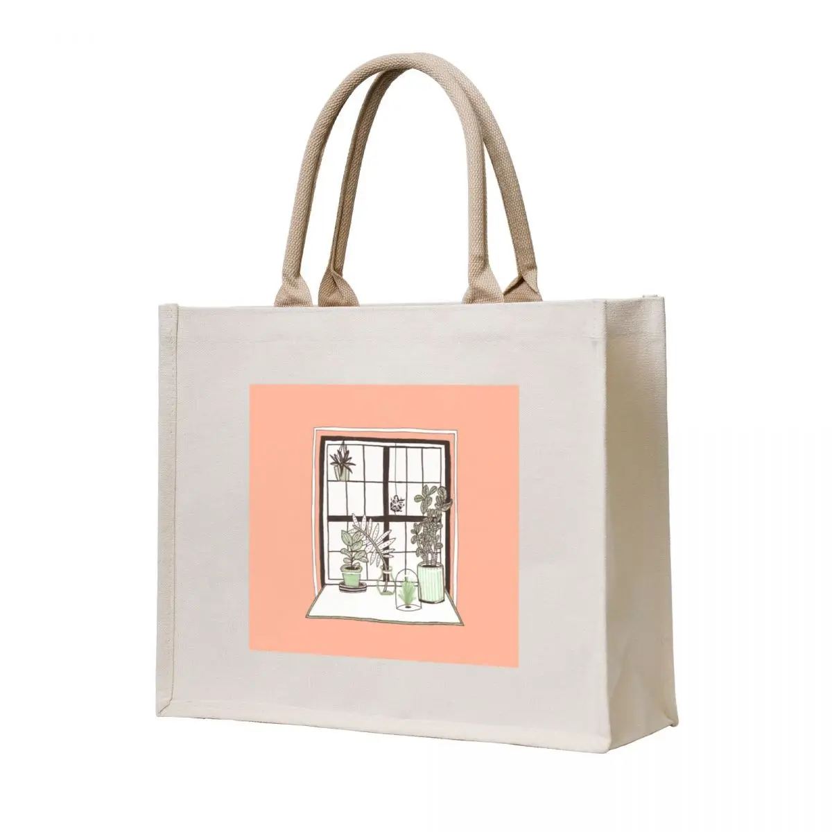 

Plant Window Tote Bag shopping bags foldable cloth bag woman bag luxury women