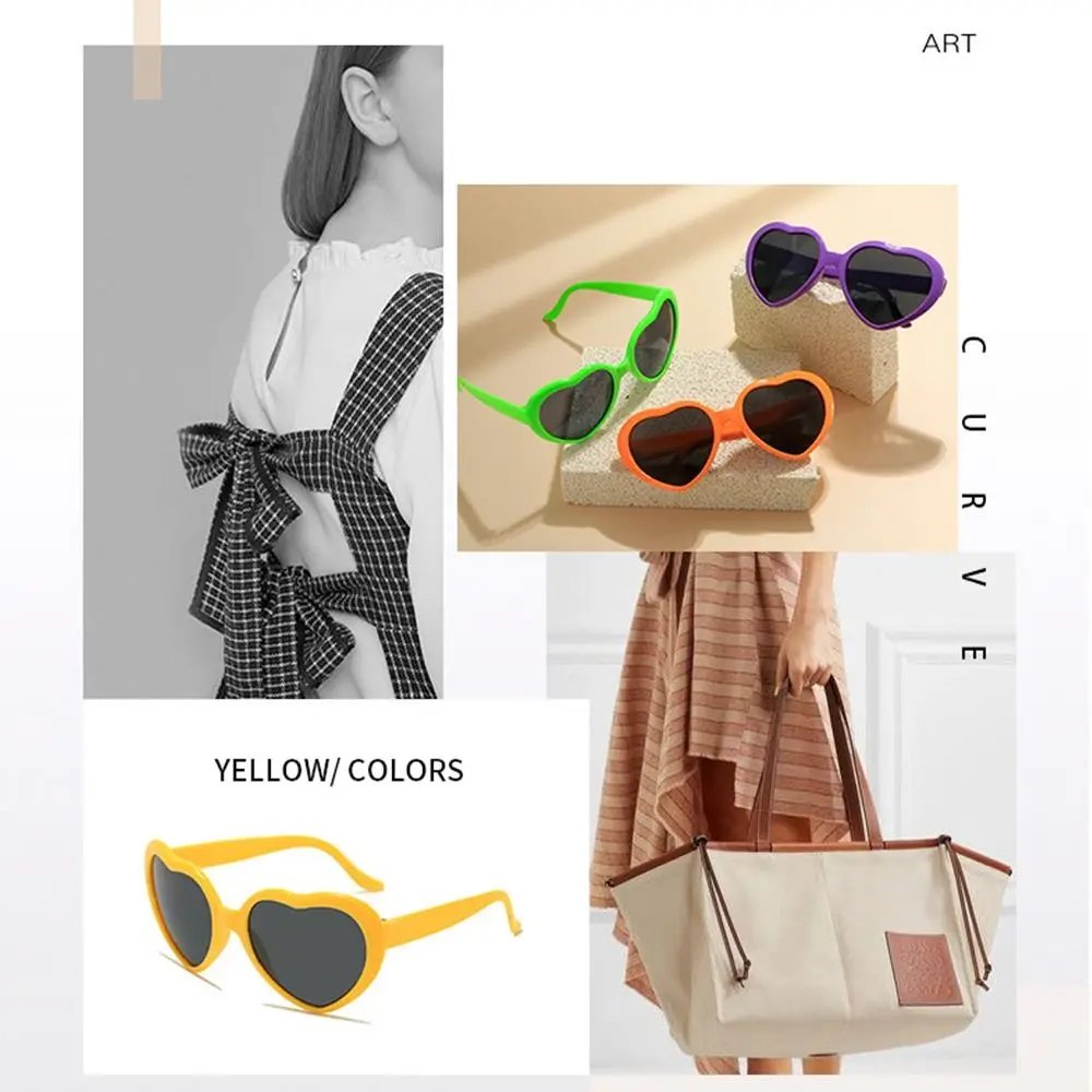 

Милые солнцезащитные очки в форме сердца с защитой UV400, летние солнцезащитные очки в форме сердца на Хэллоуин, вечерние очки для косплея для женщин