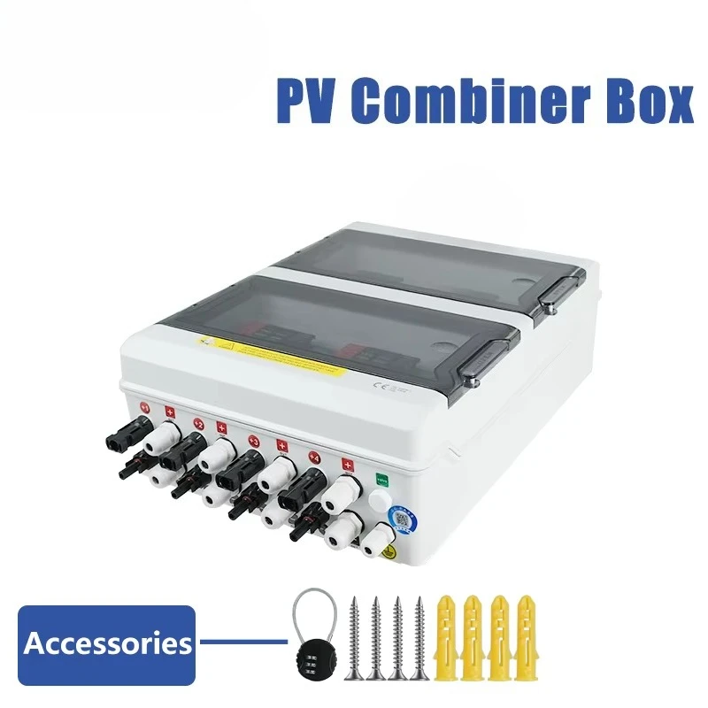 YRPVB-4/4 600V Solar Photovoltaic DC Combiner Box 26 Ways Array String PV Distribution Box for Solar Caja De Combiner