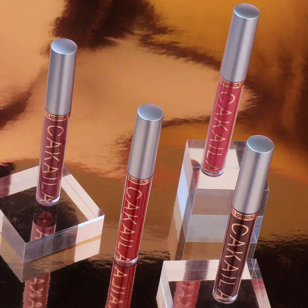 Brillo de labios mate de terciopelo de larga duración para mujer, lápiz labial líquido, maquillaje de labios, belleza roja, taza antiadherente, brillo de labios resistente al agua