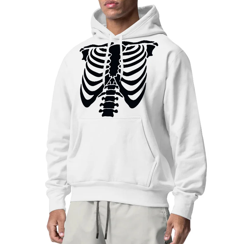 

Autumn and Winter Men's and Women's Hoodies Long Sleeve Printed Skeleton Sweatshirt Fashion Street Wear Casual Men's Wear