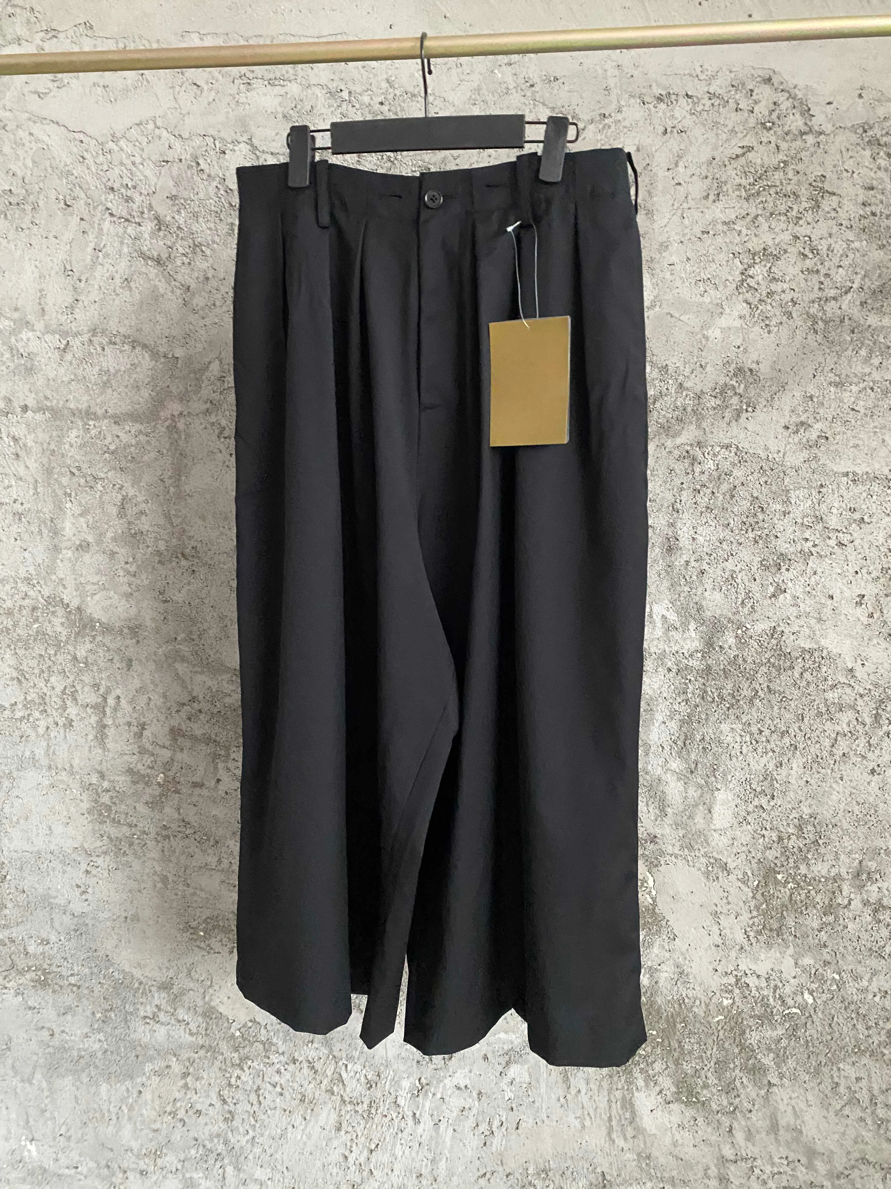 TOP-YAMAMOTO Japanse originele donkere trend veelzijdige losse geplooide negen-inch broek en lantaarnbroek voor heren