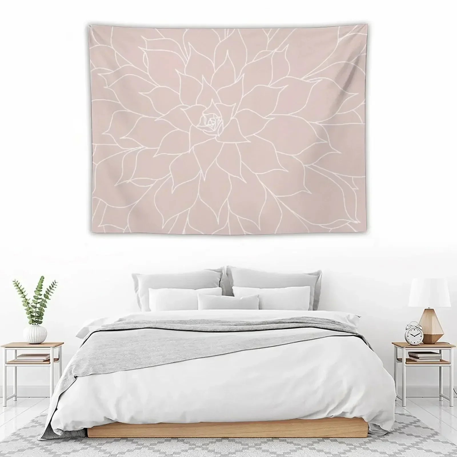 

Blush Pink Succulent Tapestry Wall Hanging Wall Wall Hangings Decoration Decor For Bedroom Tapestries Tapestry
