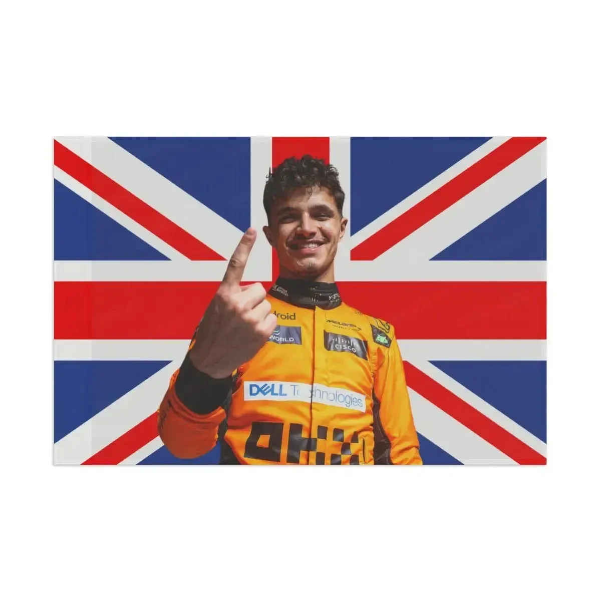 Lando Norris American Flag Racing Tapestry Outdoor Decorations Advertising Decorative Home Objects Flaga Barber Shop Funny Flags