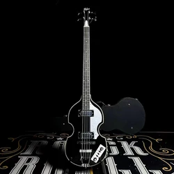 professional new hofner bass 4 string black bass guitars