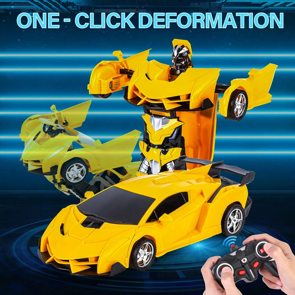 2 in 1 Electric RC Car Transformation Robots Children Boys Toys Outdoor Remote Control Sports Deformation Car Robots Model Toy