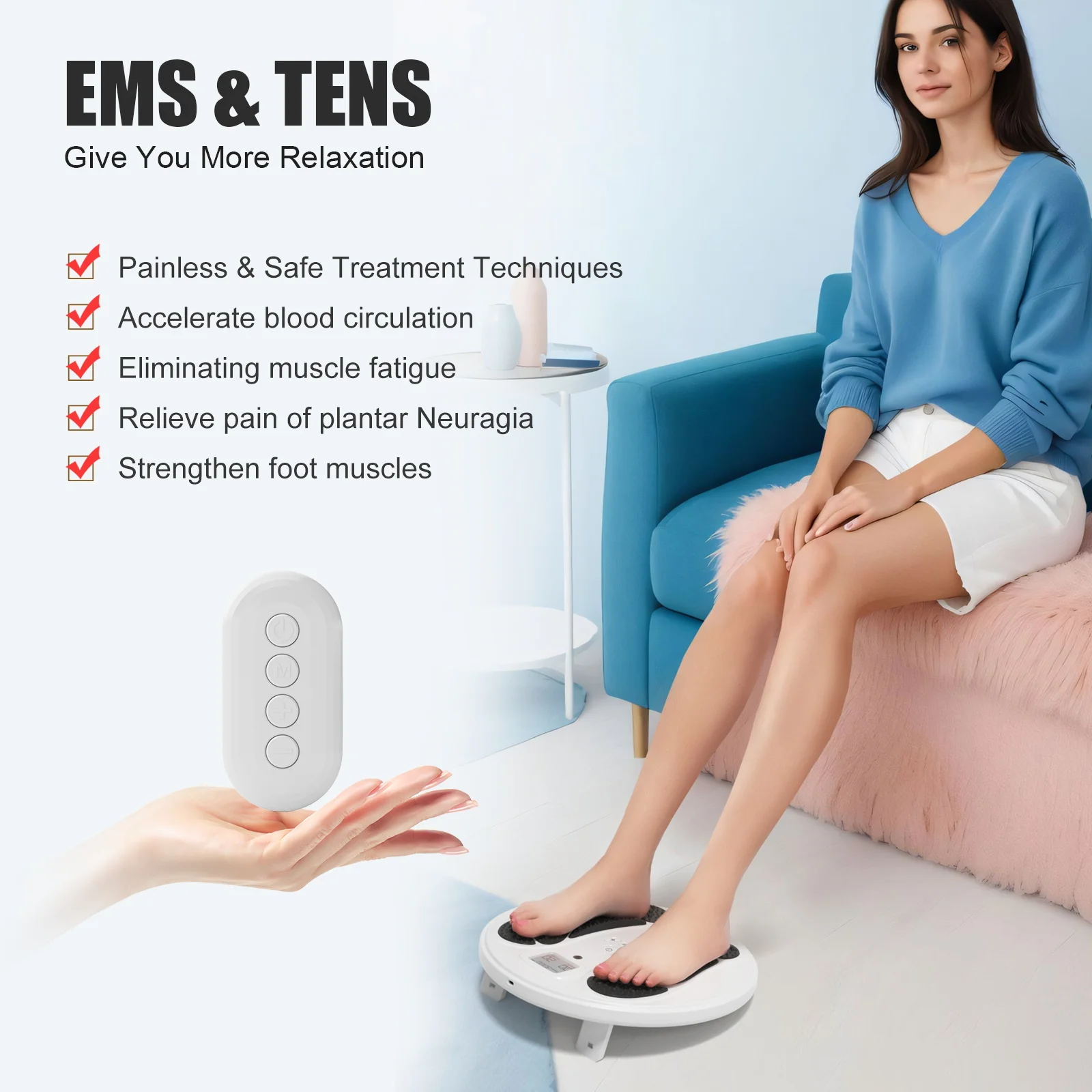 New Type Electromagnetic Foot Massager Body Therapy Machine EMS TENS Foot Massager machine