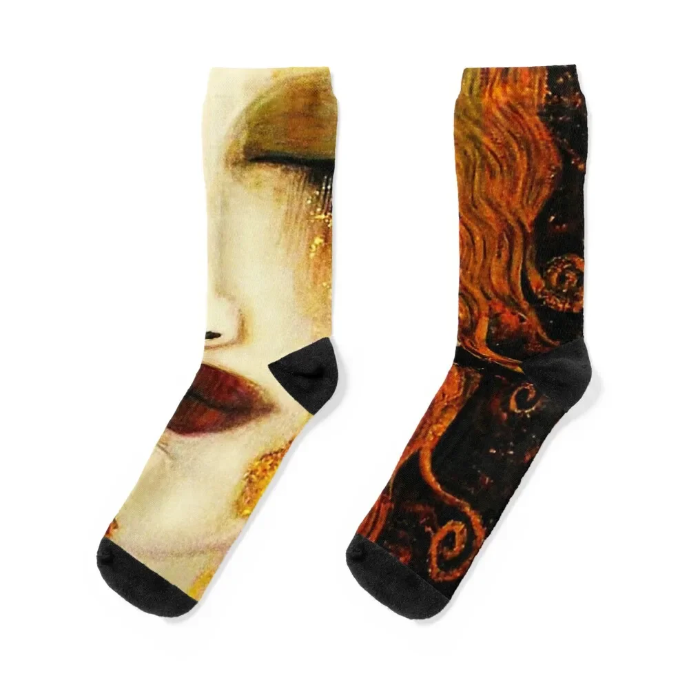 Gustav Klimt - Golden Tears Socks floral Stockings christmass gift Girl'S Socks Men's