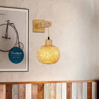 Bedroom Bedside Reading Wall Lamp Dining Room Living Room Wooden Farmhouse Rural Interior Background Wall Lamp