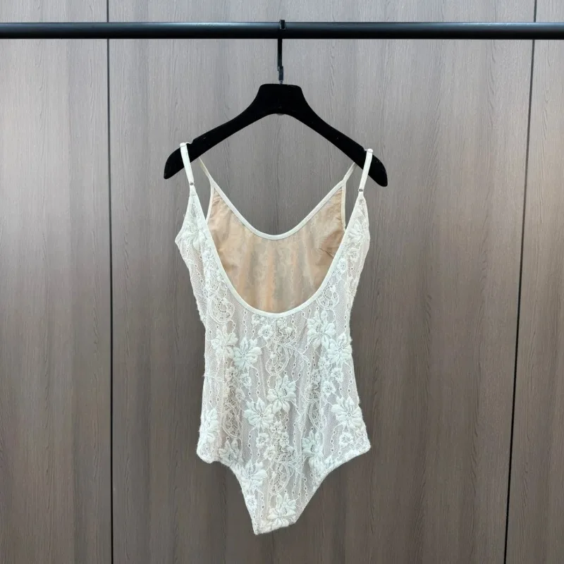 2026 New Arrival Women's Y2K Bodysuit Style Backless Lace Camisole Spring Summer Slim Fit White Tank Top for Outerwear