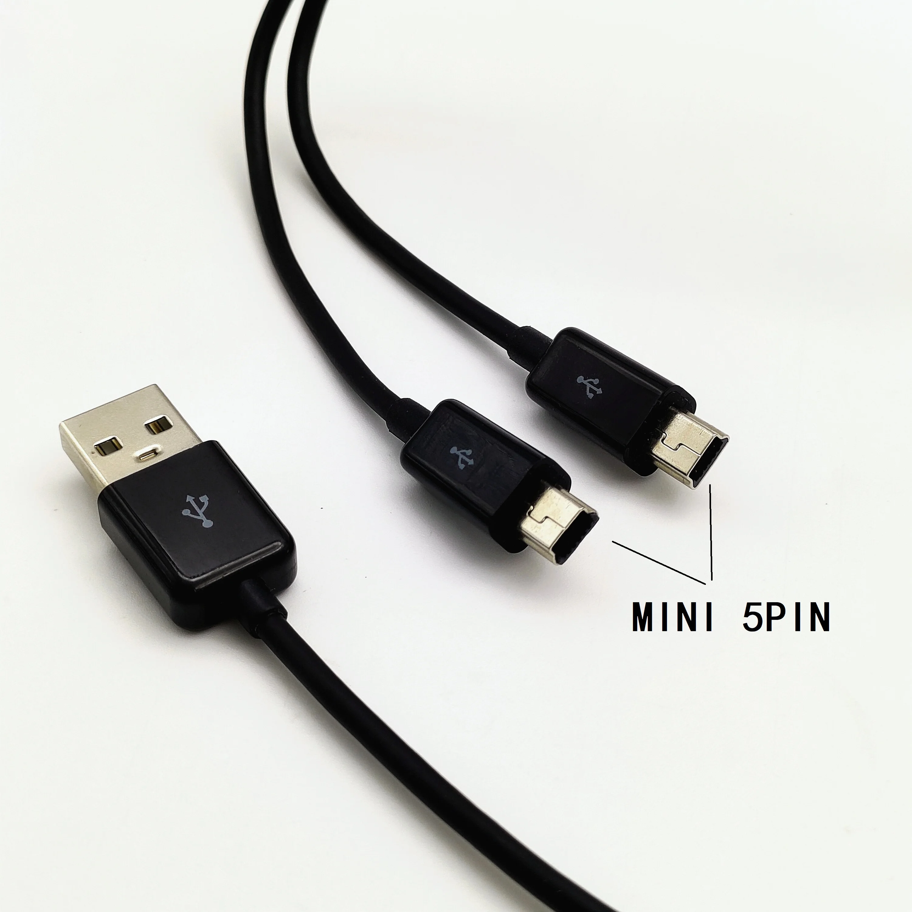 1m 3ft Dual Mini USB Splitter Cable Power 2 Mini USB Devices At Once