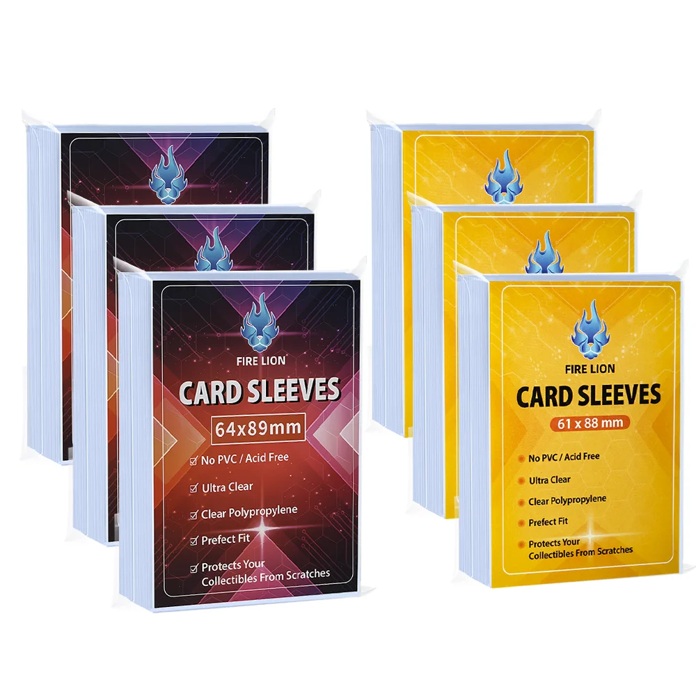 

100PCS Transparent Standard Size Inner Card Sleeves 64X89MM Japanese Size 61X88MM MGT/YGO Card Protector for Double-sleeving