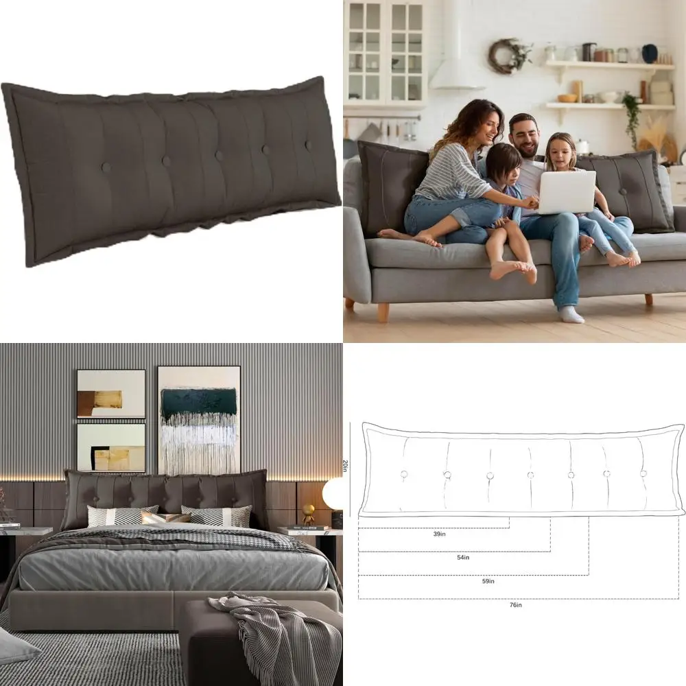 

Прямоугольная подушка размера «queen-size» для кровати — поддержка спины и комфорт для сидения или кушетки