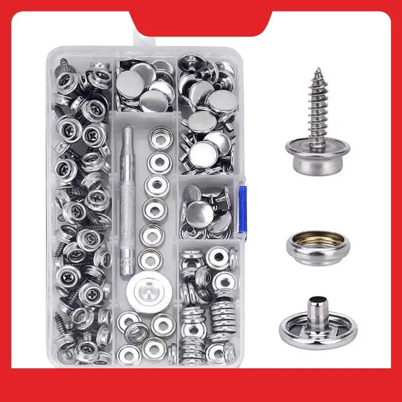 Heavy Duty Snap Fasteners Kit+ Canvas Snap Kit,Screw Snaps,Boat Cover Snaps,Carpet Snap Kit With Setting Tool For Boat