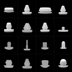 Silicone Plug Rubber Stopper Muffling Thermostability Sealing Damping Conical Buckle Cap Soft Match Cover White Shock T-plug