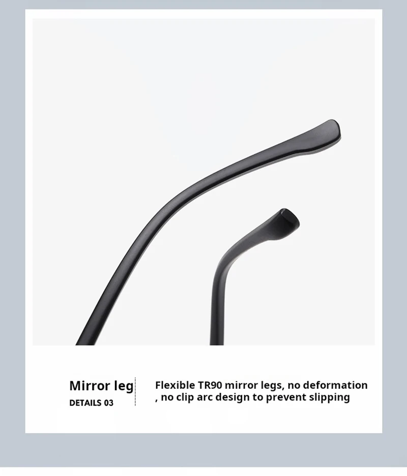 Ultra Licht Edelstahl Polarisierte Sonnenbrille Männer Hohe Qualität Metall Quadrat Männliche Sonnenbrille Mode Sommer Driving Shades UV400 – Detail 9