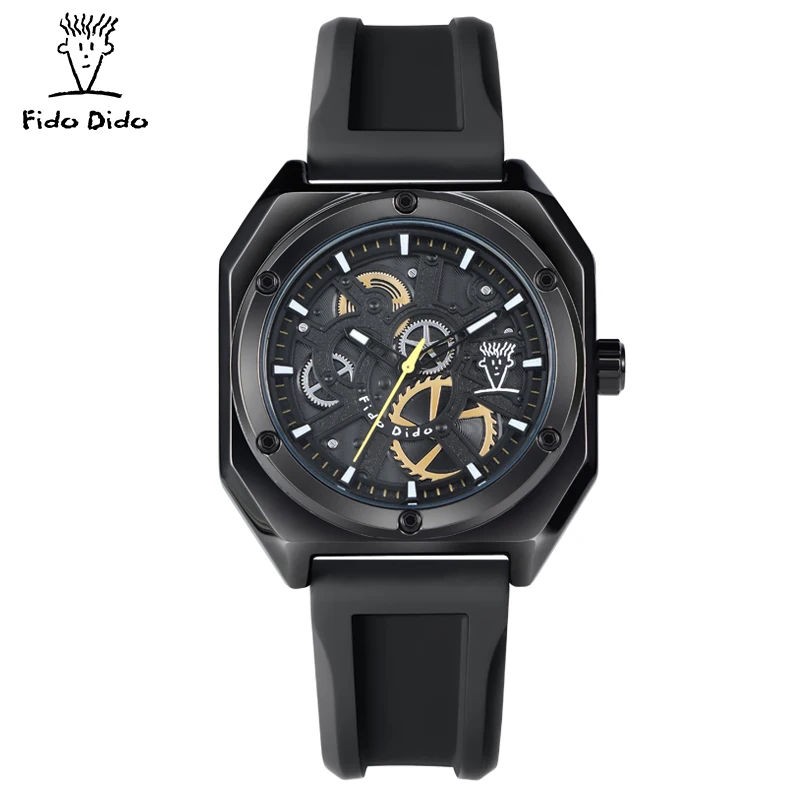 FIDODIDO Qixi Kid retro mechanical tide brand Couple Watches three-dimensional hollow creative dial watch FD2321-938