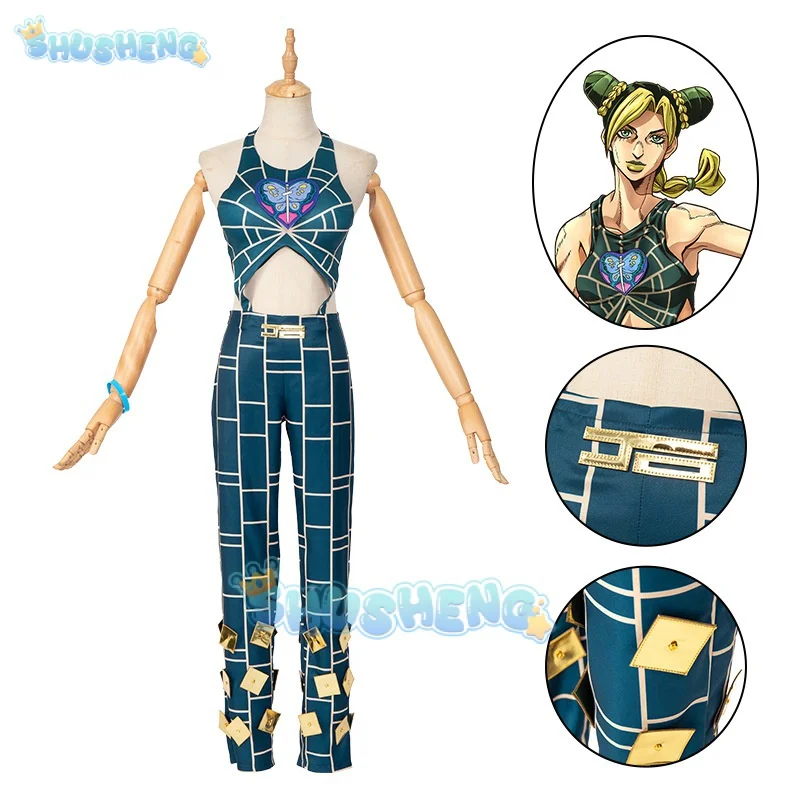 JoJo's Bizarre Adventure Stone Ocean cos  Jolyne Cujoh  Kujo Jorin Cosplay Costume