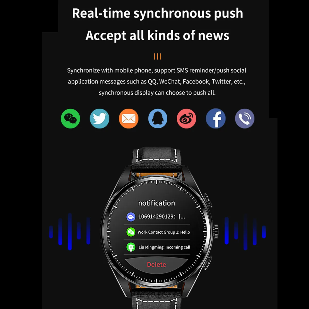 Smart Watch e auricolare Bluetooth Supporto interno Riproduzione musicale Rispondi Chiamate Notifica Mesage Assistente vocale AI Smartwatch 2025