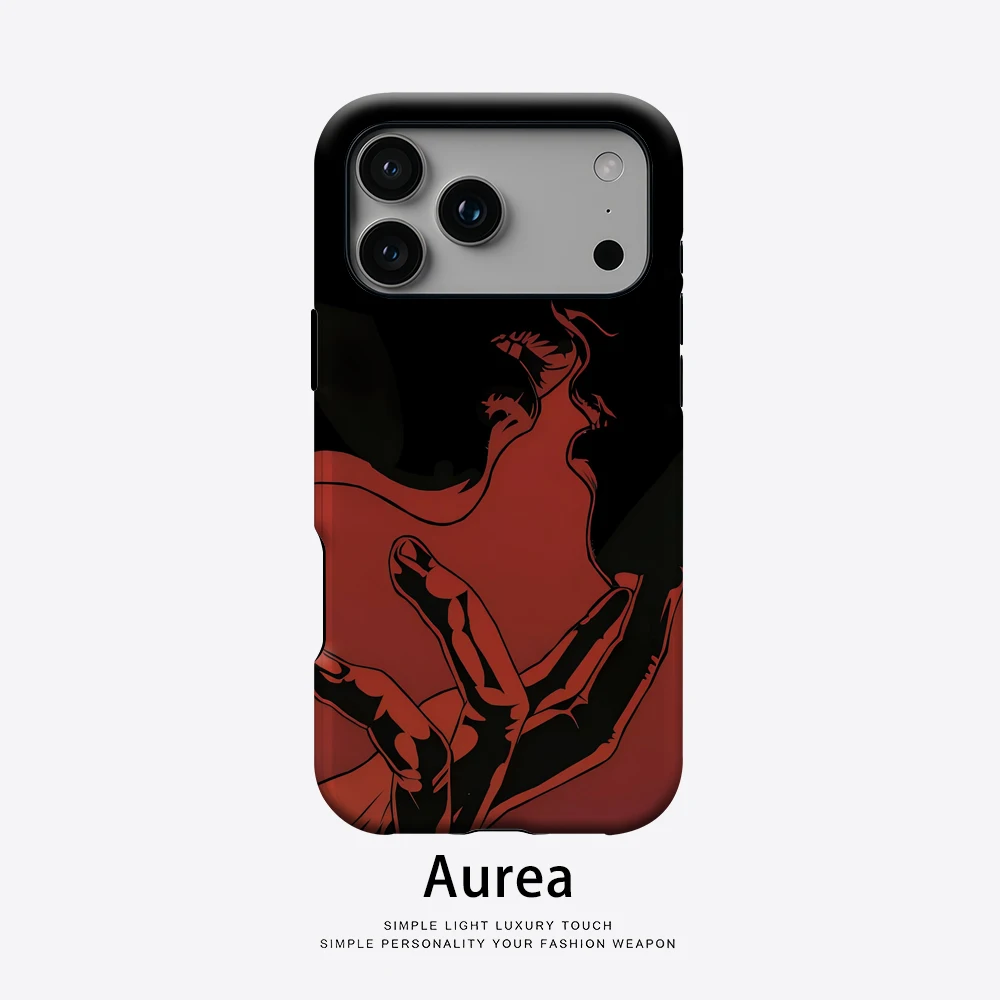 Scarlet Shadow Handyhülle für magnetische Handyhülle für iPhone 17 16 15 14 13 Pro Max Plus, einzelne doppelschichtige robuste Hülle