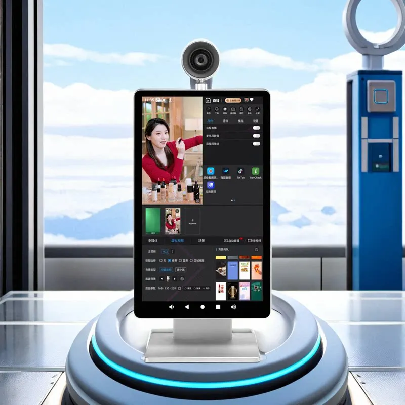 15 6 Inch Portable Live Streaming All in One Machine with Green Screen for TikTok Global Version Broadcasting Equipment