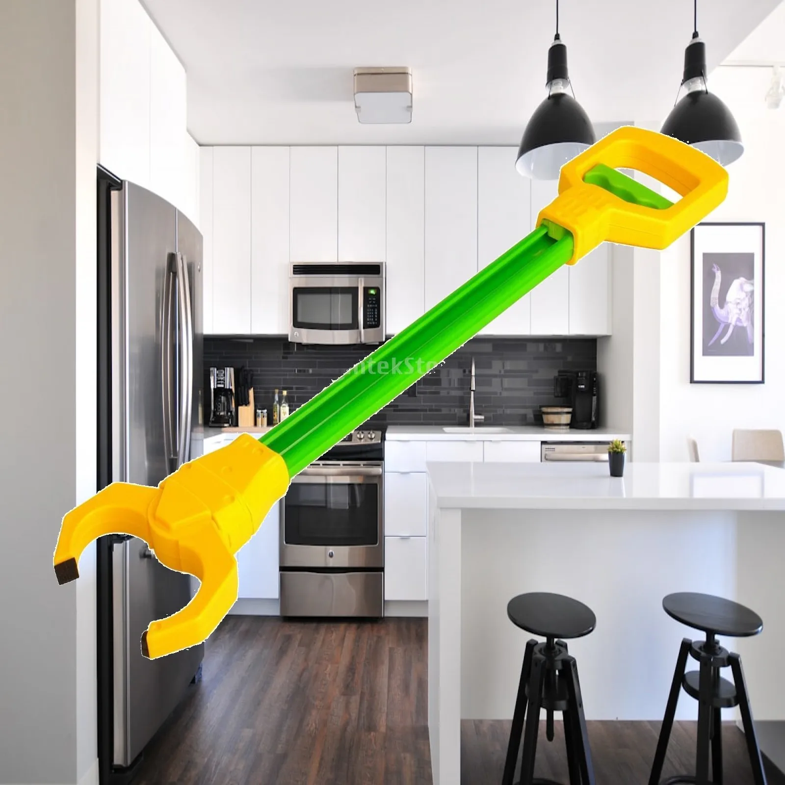 Durable ABS Plastic Mechanical Grabber Device with Comfortable Hand Grip for Bending over Assistance and Quick Cleanup Tasks
