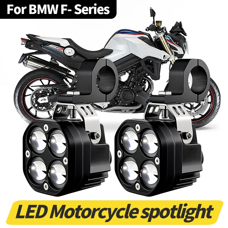 80W 12000LM Motorcycle Headlights LED Flicker Lamp Driving Spotlight Indicators Hi/Lo Light For BMW F800R/F800 GS/F900 GS/F450GS