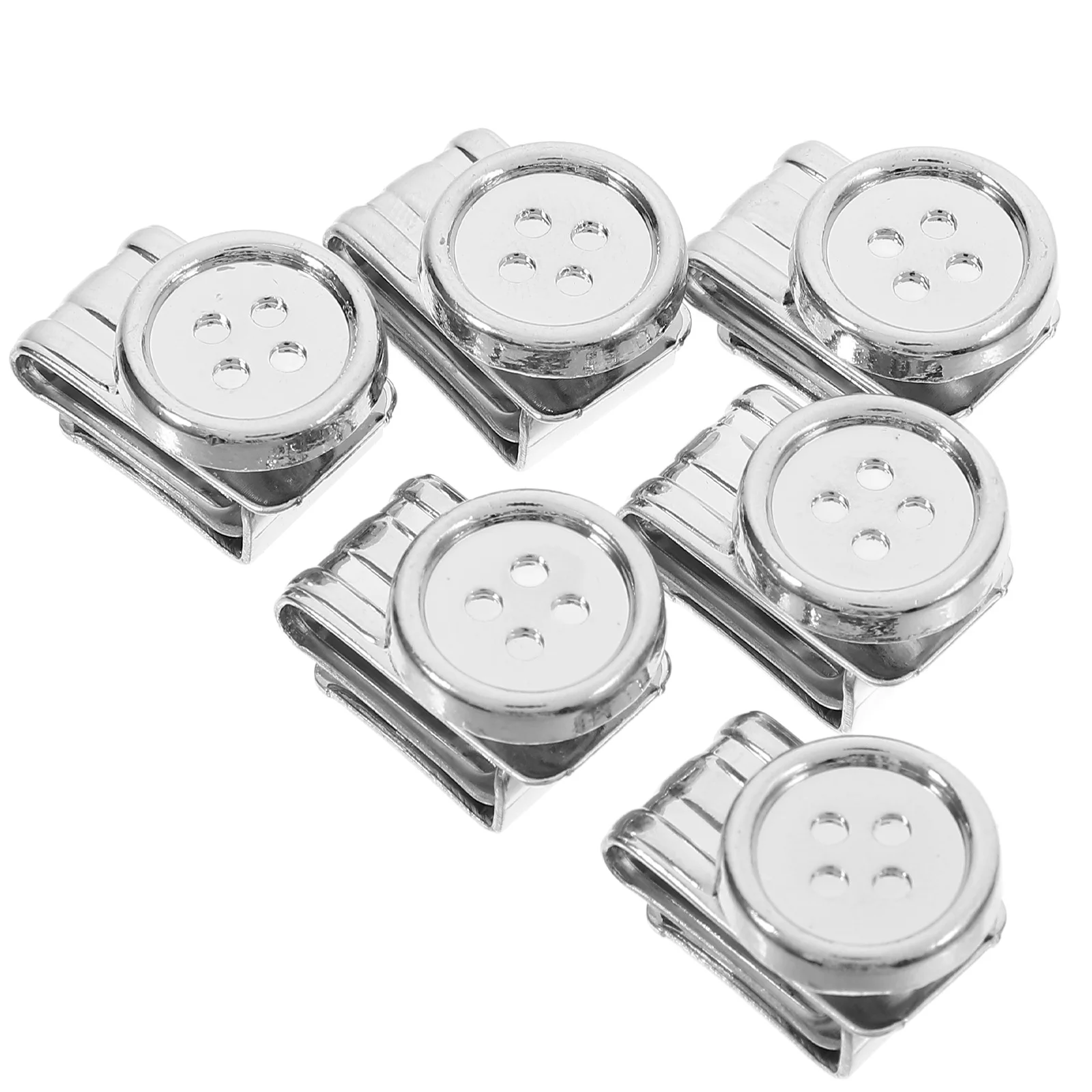 

6pcs Metal Adjustment Buckle Buttons for Pants Replacement Suspenders Buttons Mens Braces Clips Fasteners Clasp No Sew