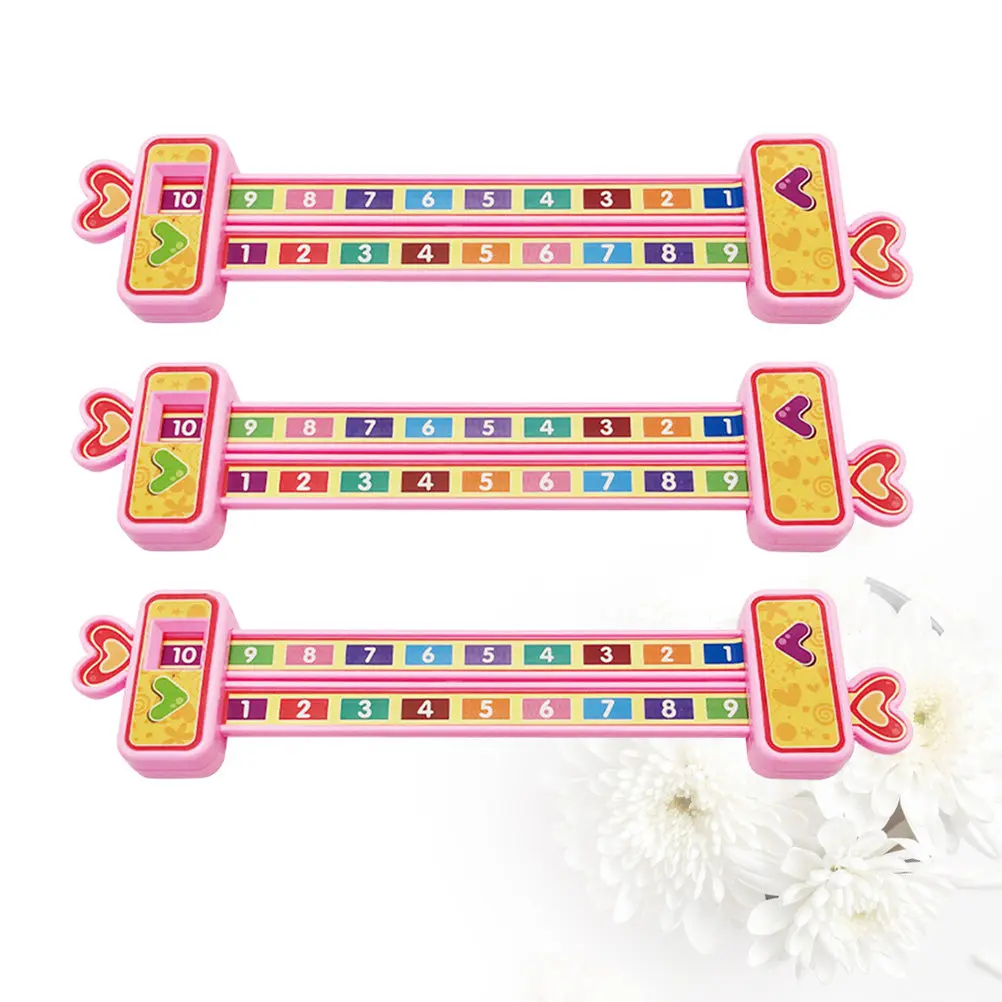 3Pcs Addition Subtraction Ruler Scientific Design Easy Learning Digital Numbers Matching Early Education Math Aid